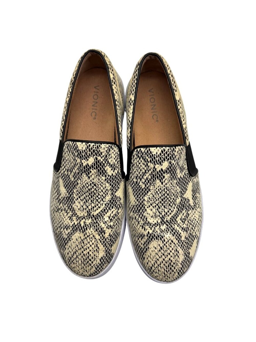 Vionic Demetra Snakeskin Slip on Comfort Casual Sneaker Women Size 10